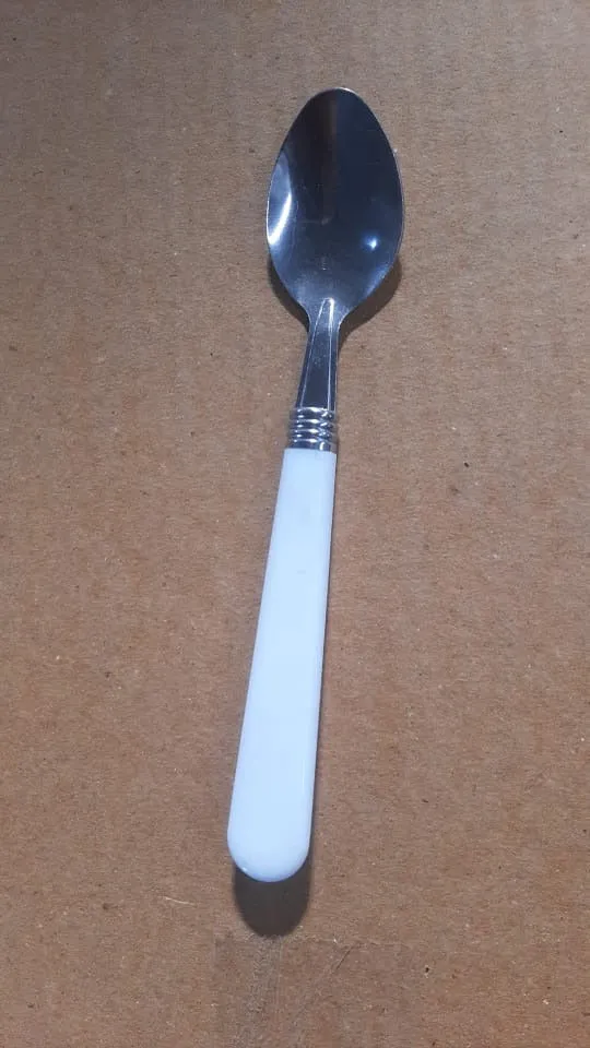 0161 STAINLESS STEEL SPOON WITH PLASTIC COMFORTABLE GRIP DINING SPOON