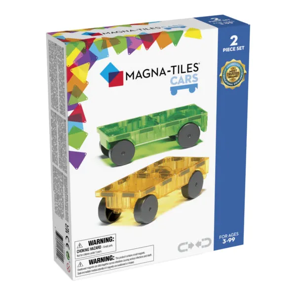 2 PC Car Green & Yellow Expansion Magnatiles