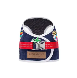 Bowl and Bone Navy Denim Dog Harness