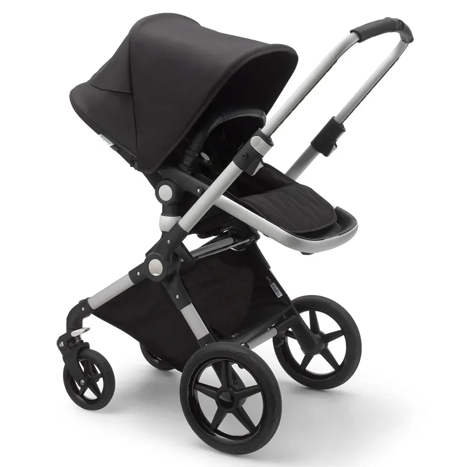 Bugaboo Lynx complete - Black/ Aluminum   Free breezy sun canopy in Misty Grey