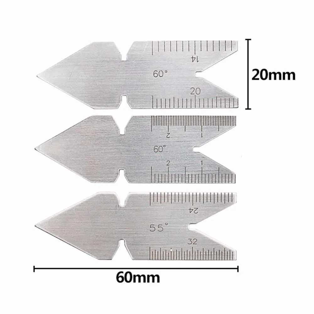 Center Gauge 55 degree Center Gauges Inch/Metric with 14ths, and 20ths Thread Checking Scales steel color PACK OF 2