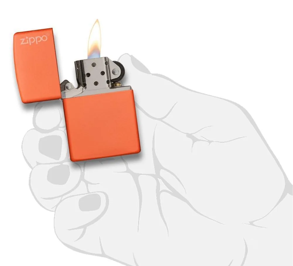 Classic Orange Matte Zippo Logo