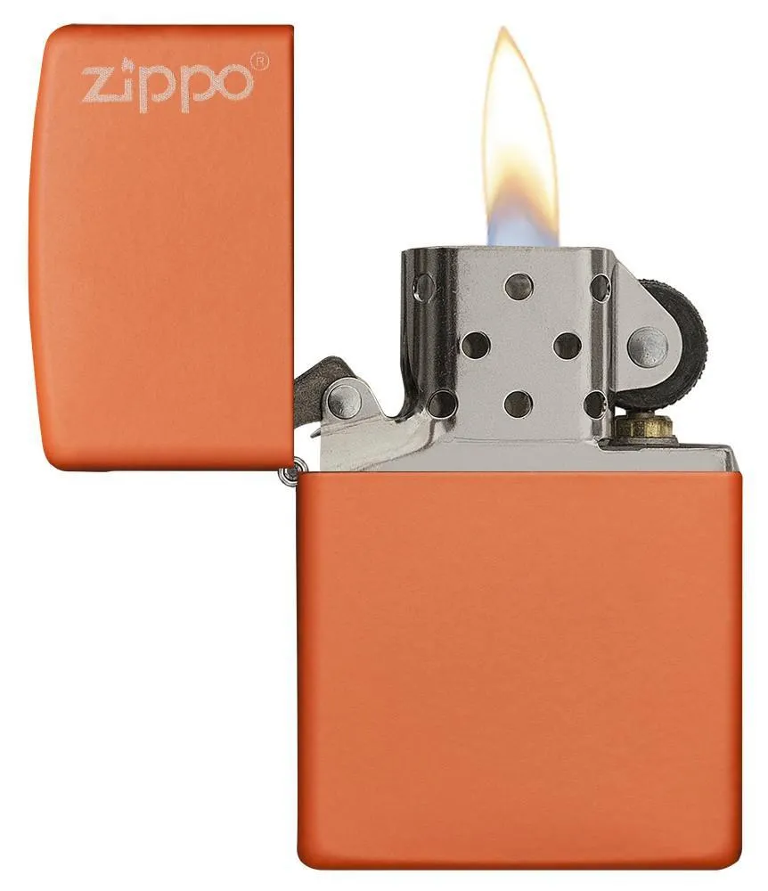 Classic Orange Matte Zippo Logo