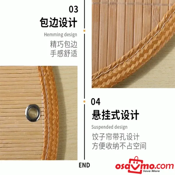 CN Household Round Bamboo Mat Anti-sticking Round Dumpling Curtain 35cm