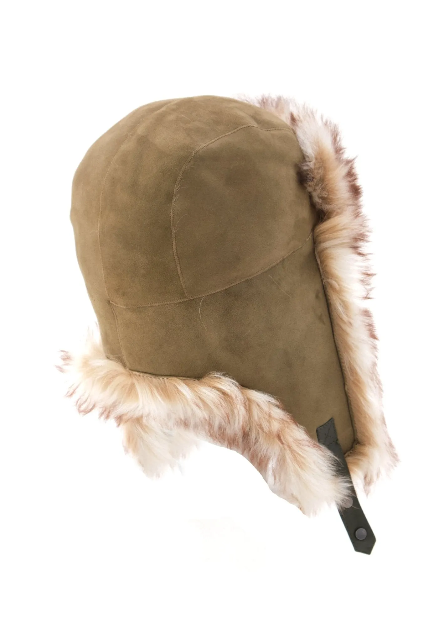 Everest Unisex Shearling Trapper Winter Hat - Olive