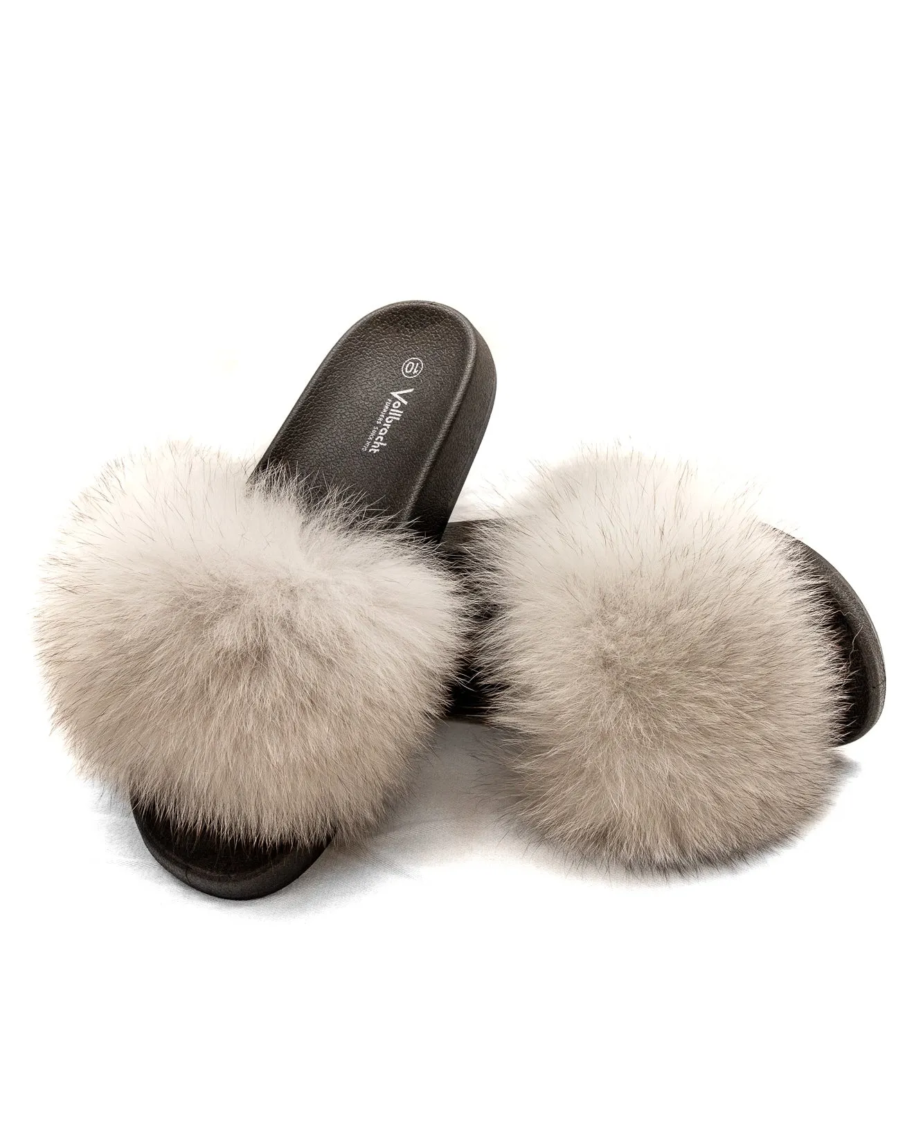 Fox Fur Slides - Natural