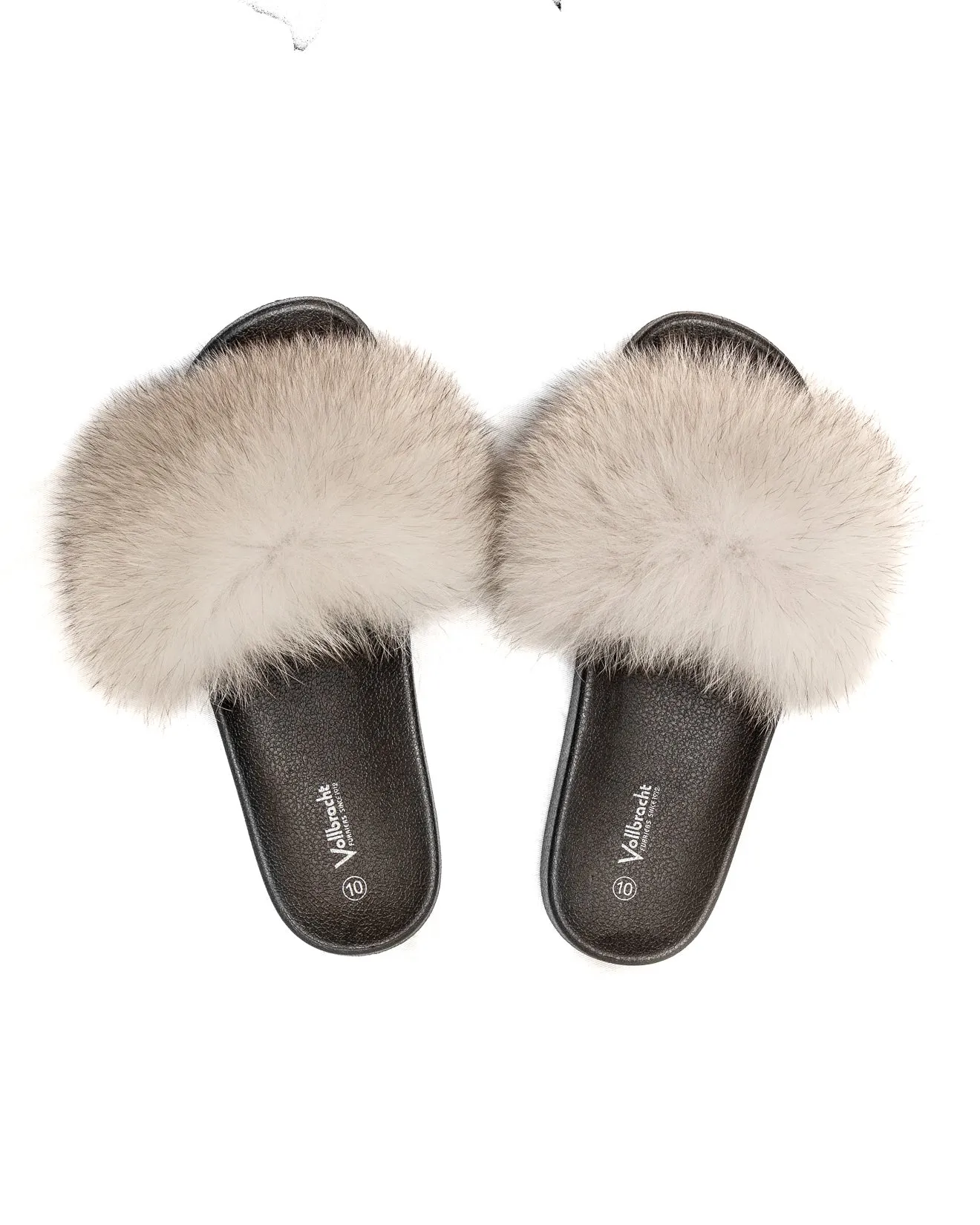 Fox Fur Slides - Natural