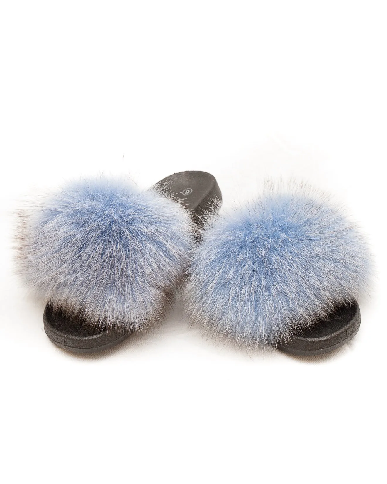 Fox Fur Slides - Powder Blue