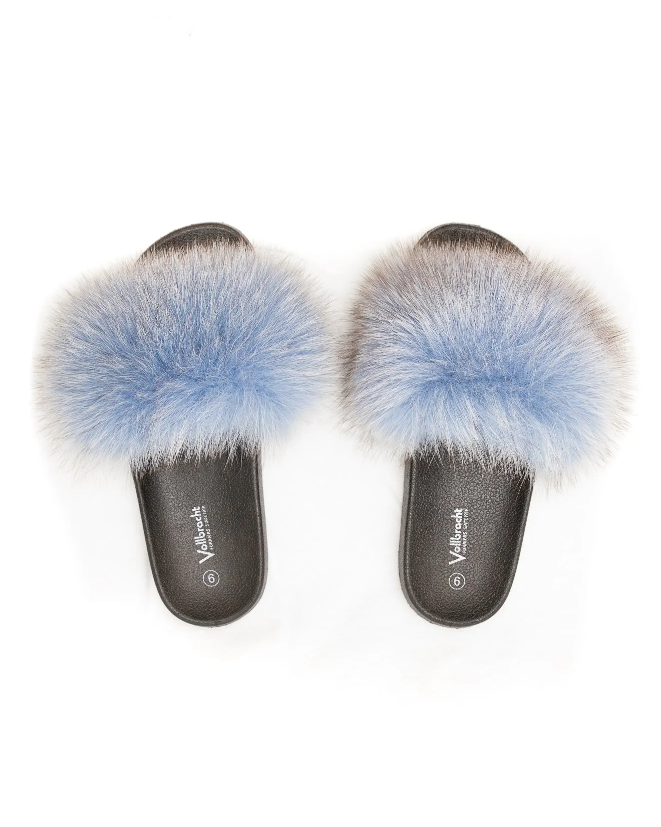 Fox Fur Slides - Powder Blue