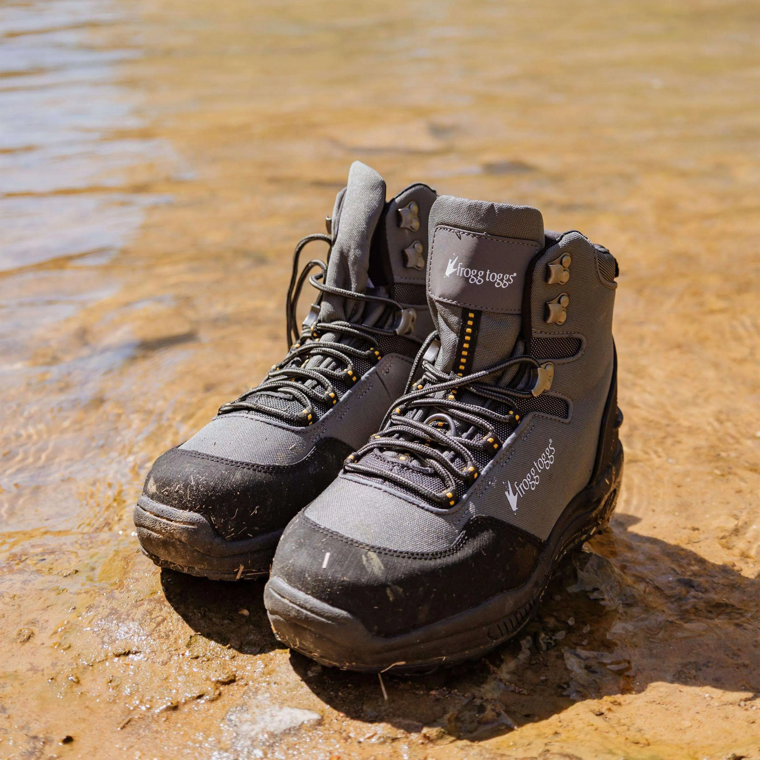 Frogg Toggs Mens Dark Graphite Deep Current Cleated Wading Boot