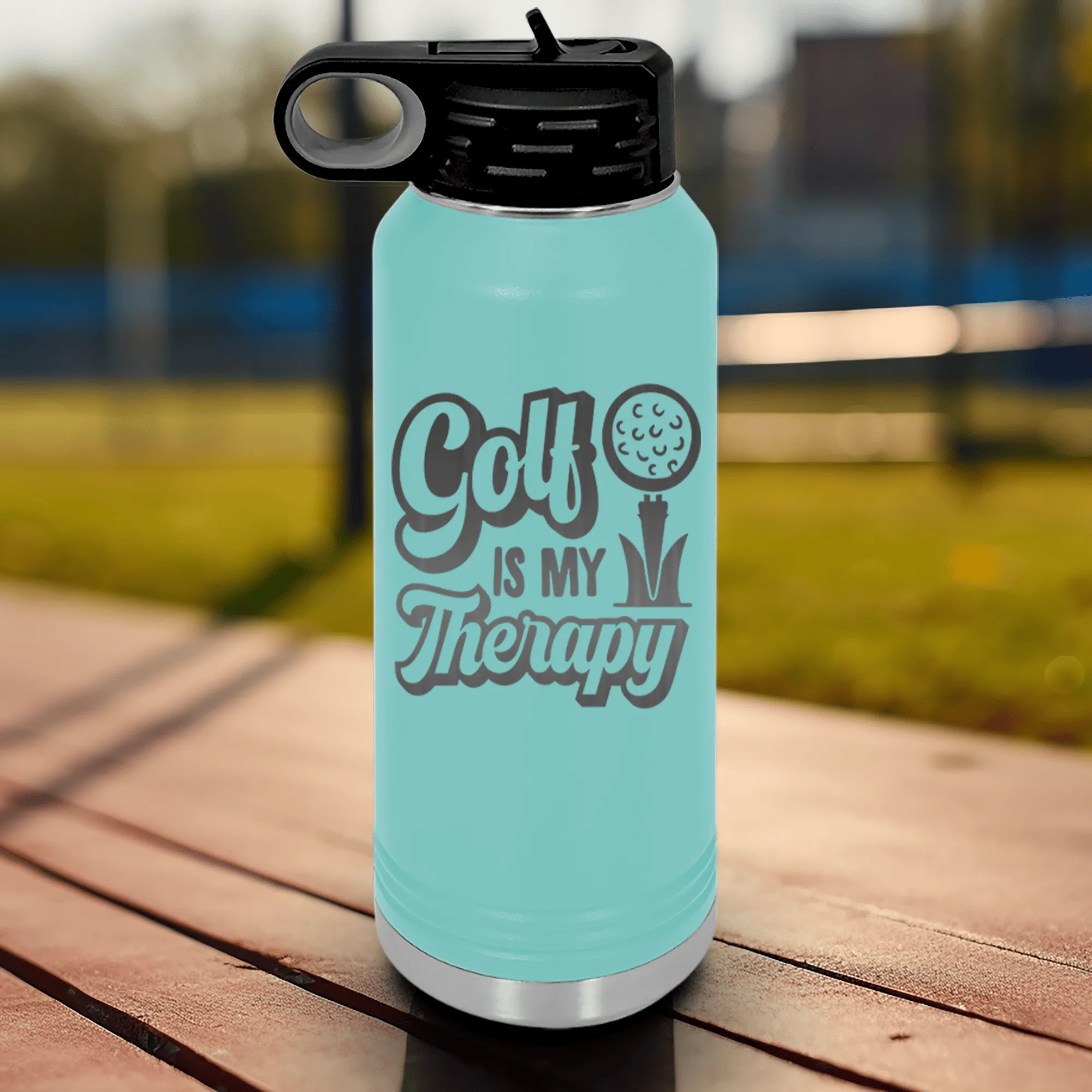 Golf Is My Therapy Water Bottle