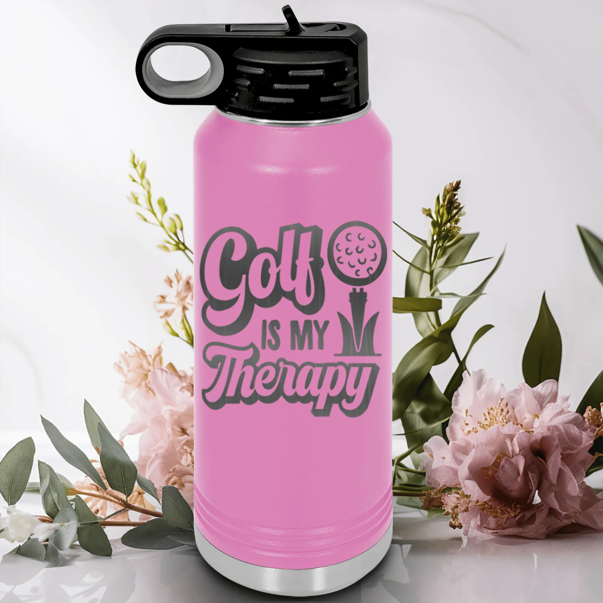 Golf Is My Therapy Water Bottle