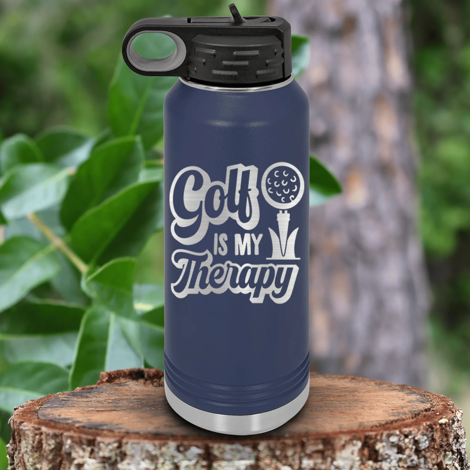 Golf Is My Therapy Water Bottle