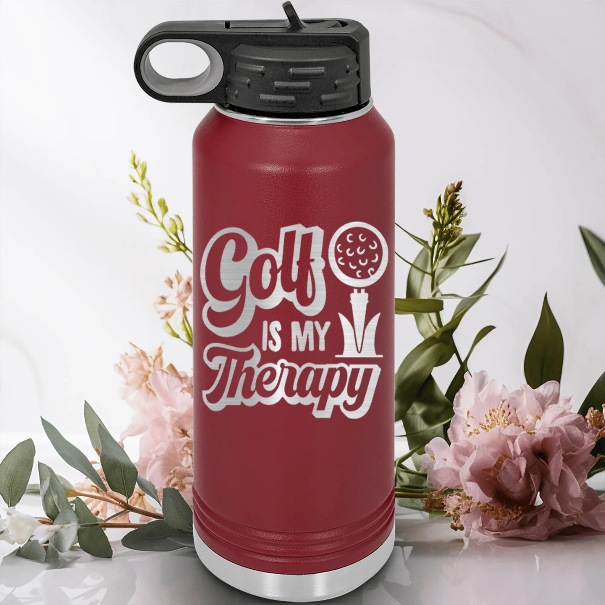 Golf Is My Therapy Water Bottle