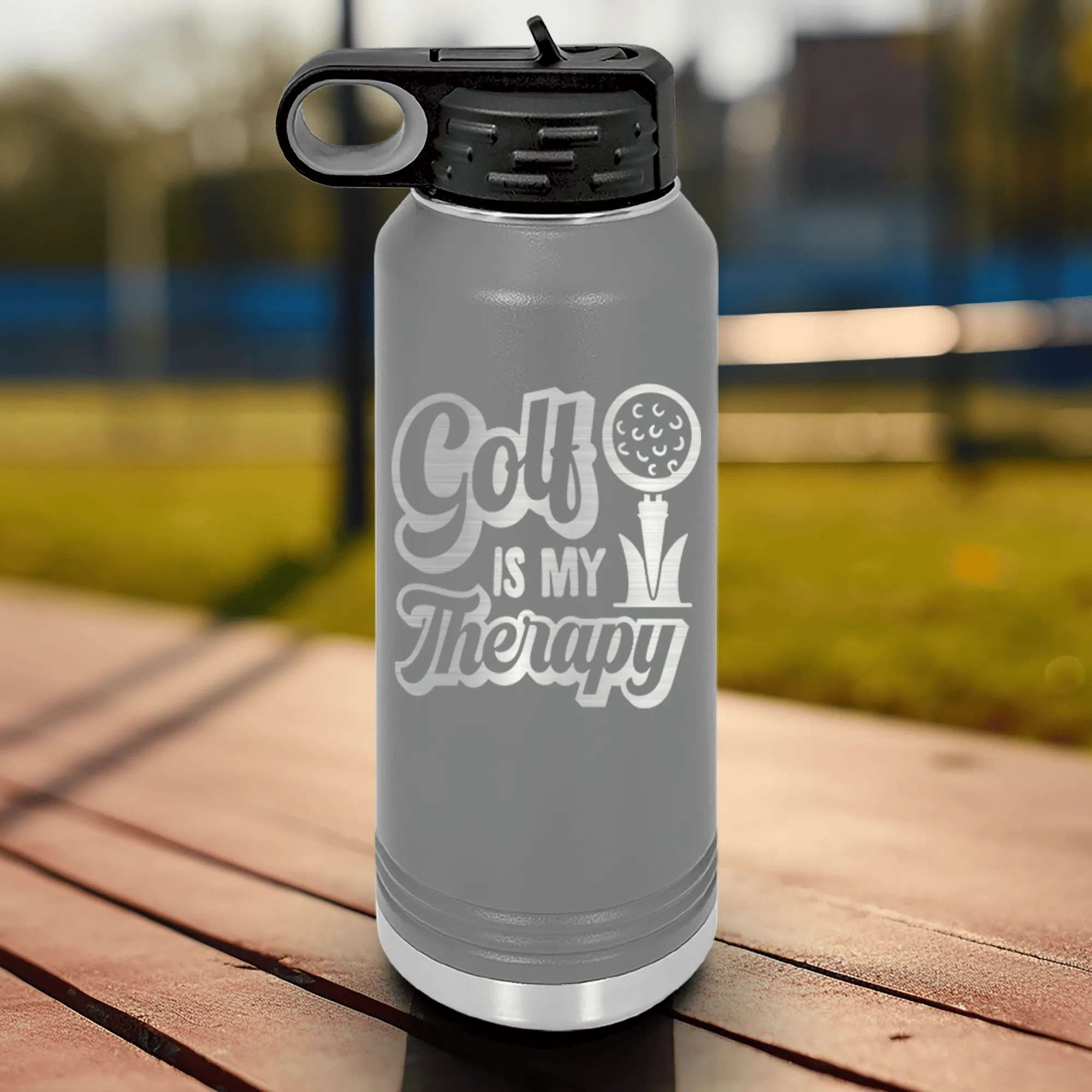 Golf Is My Therapy Water Bottle