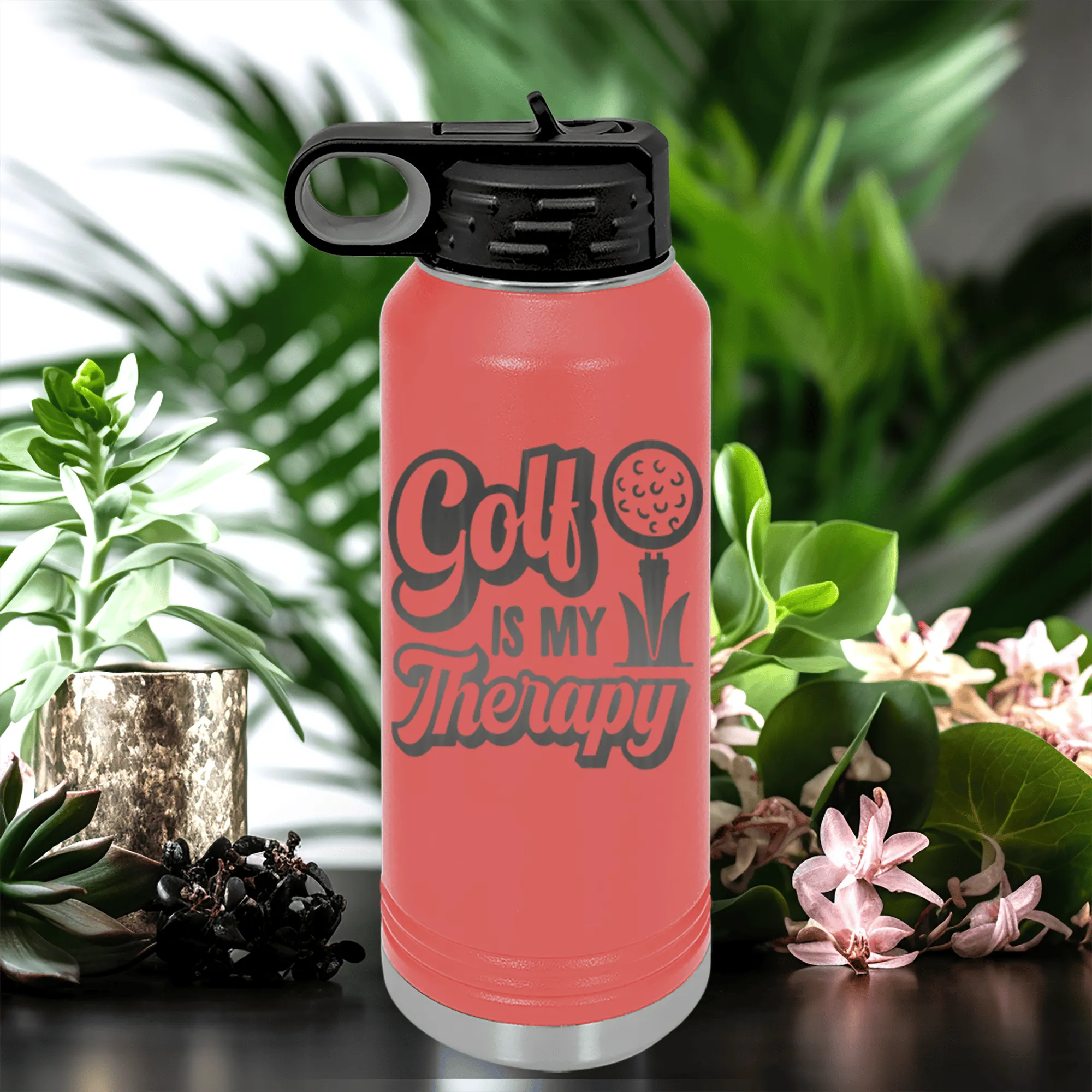 Golf Is My Therapy Water Bottle