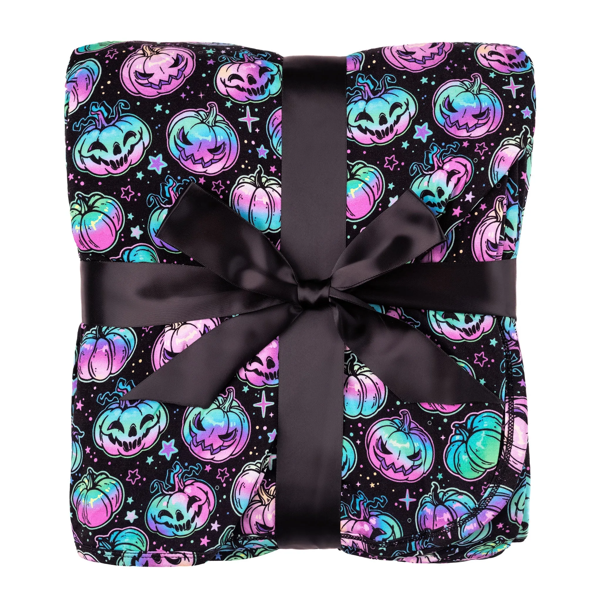 Halloween | Starlight Pumpkins | Double Layer Bamboo Adult Blanket