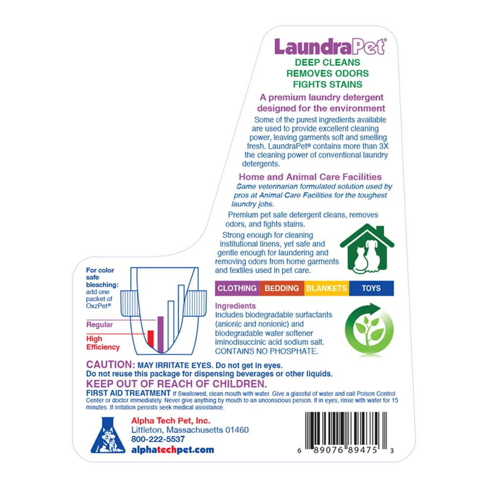 LaundraPet Premium Pet Laundry Detergent Triple Strength, 64 fl oz