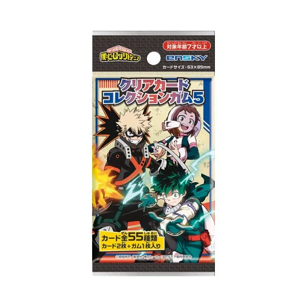 "My Hero Academia" Clear Card Collection Gum 5 FIRST PRODUCTION LIMITED BOX (box of 16 packs)