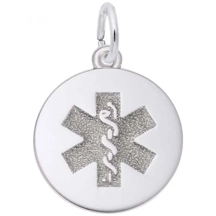 Rembrandt Medical Symbol Charm in Sterling Silver