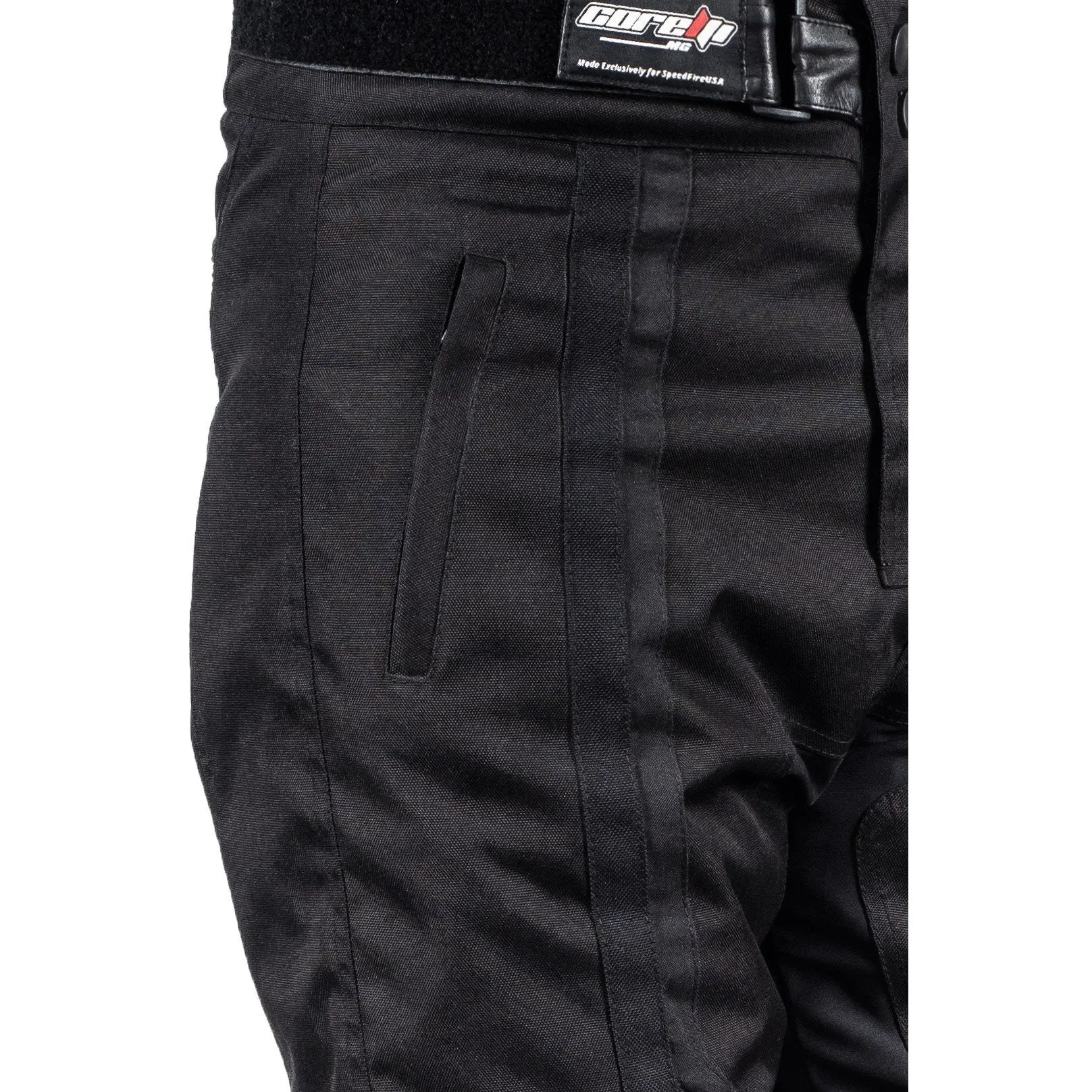 STORM MOTORCYCLE BLACK TEXTILE PANTS