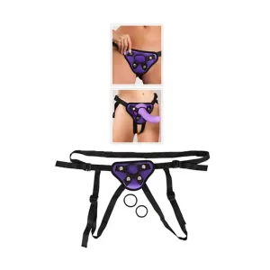 You2toys Purple and Black Universal Strap-on Harness with 3 Rings