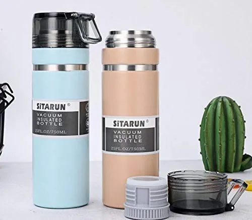 ZINZA 700 Ml Vacuum Insulated Bottle,Leak Proof & Double Wall Insulated Stainless Steel Bottle,Keep hot & Cold Water Thermos Bottle for Hospital, School, Office