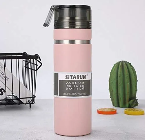 ZINZA 700 Ml Vacuum Insulated Bottle,Leak Proof & Double Wall Insulated Stainless Steel Bottle,Keep hot & Cold Water Thermos Bottle for Hospital, School, Office