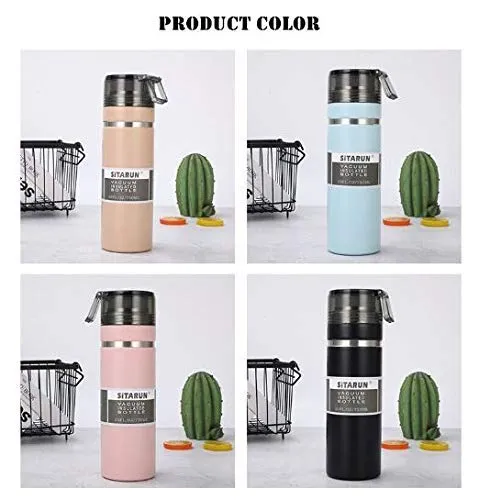 ZINZA 700 Ml Vacuum Insulated Bottle,Leak Proof & Double Wall Insulated Stainless Steel Bottle,Keep hot & Cold Water Thermos Bottle for Hospital, School, Office