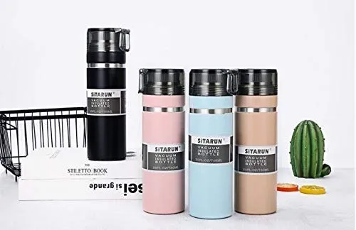 ZINZA 700 Ml Vacuum Insulated Bottle,Leak Proof & Double Wall Insulated Stainless Steel Bottle,Keep hot & Cold Water Thermos Bottle for Hospital, School, Office