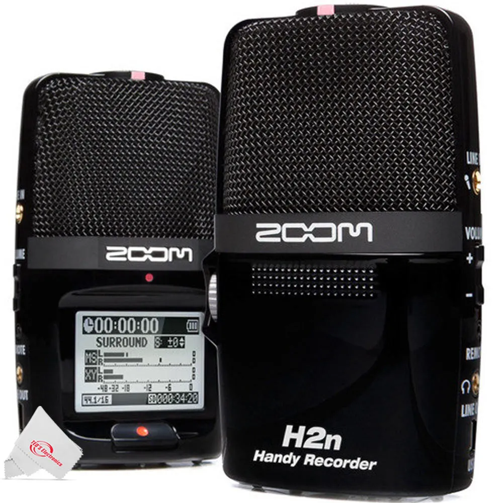 Zoom H2n ext 2-Input / 4 Track Handy Digital Audio Stereo Recorder Accessory Package