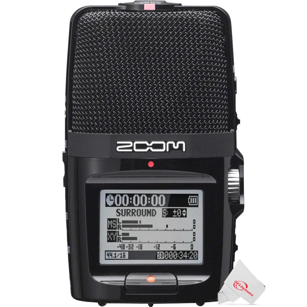 Zoom H2n ext 2-Input / 4 Track Handy Digital Audio Stereo Recorder Accessory Package